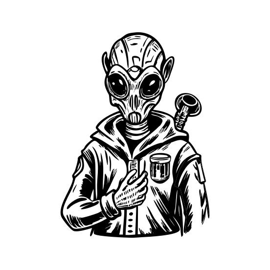 Alien Scientist illustration