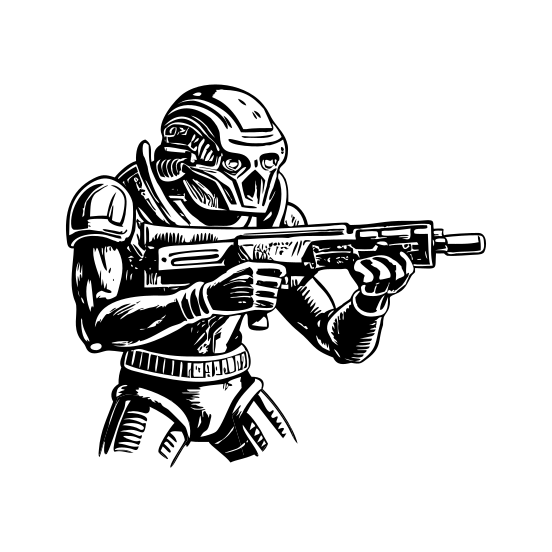 Cyborg Alien illustration