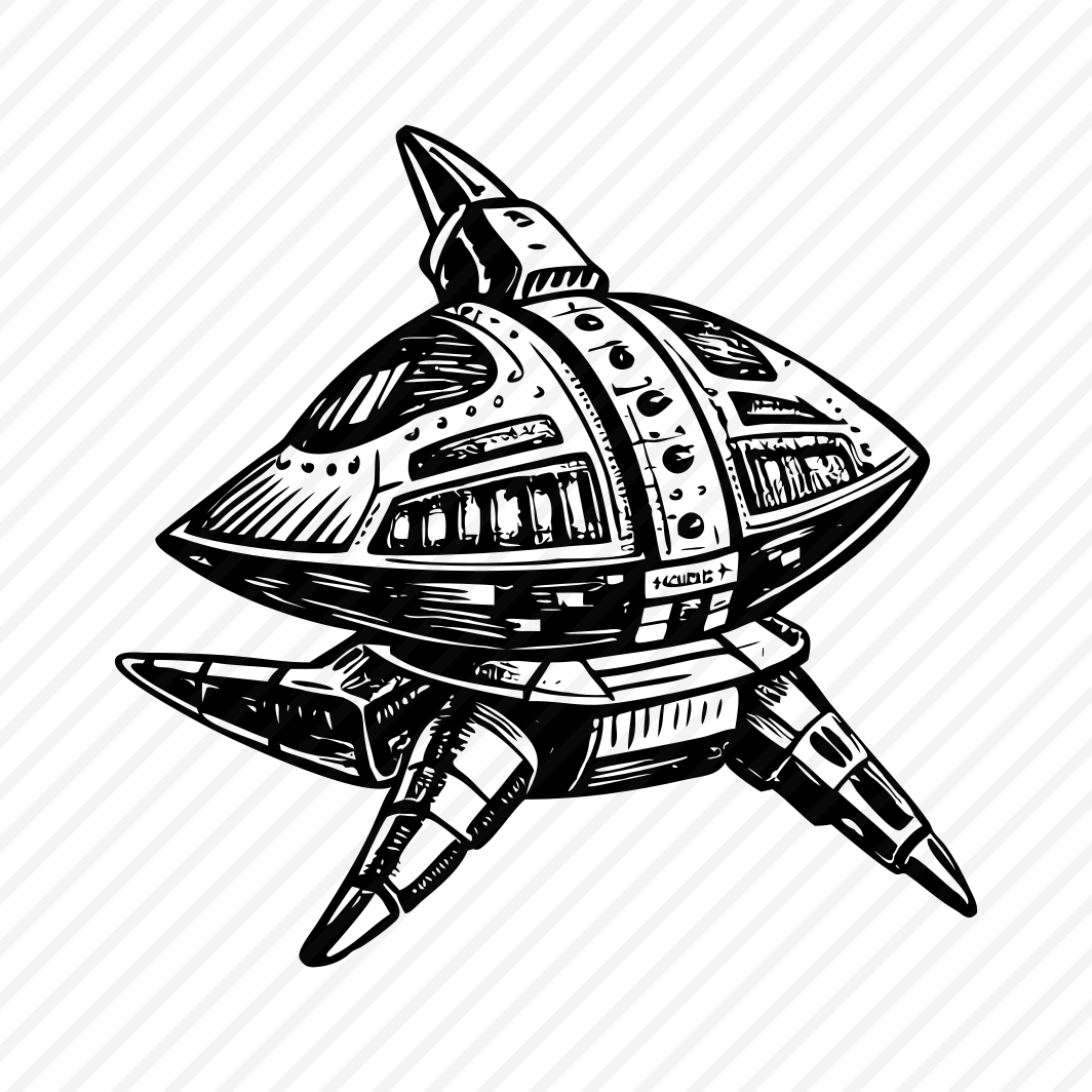 Futuristic Starship preview