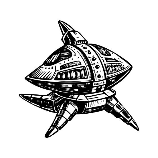 Futuristic Starship illustration