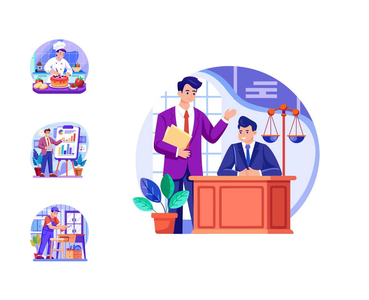 Job Illustrations Art Set family preview image