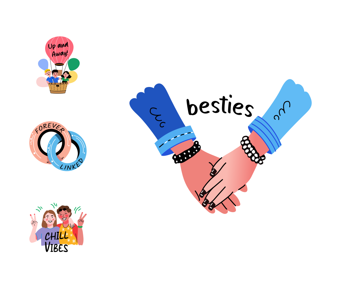 Friends Stickers Pack   family preview image