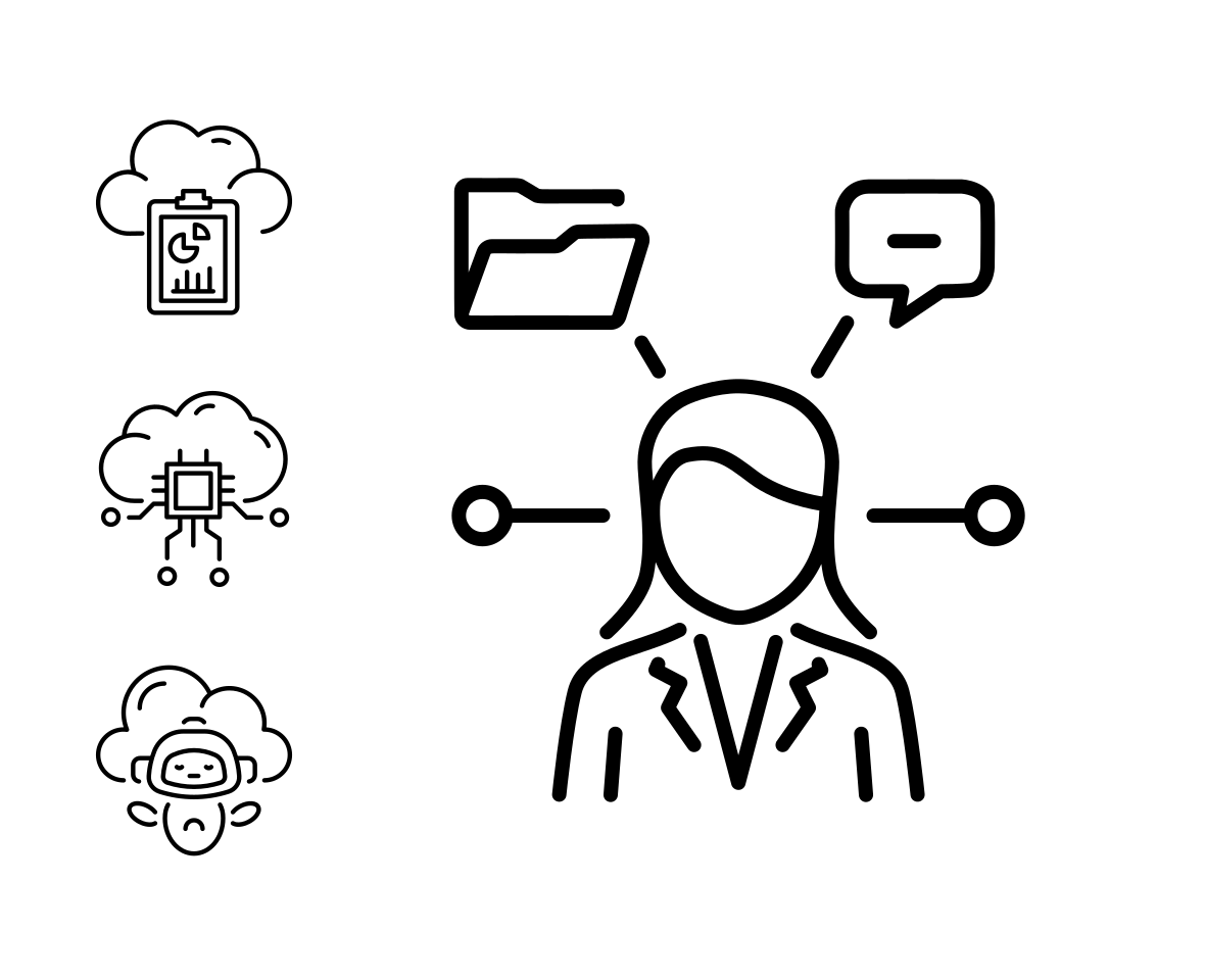 Cloud Technology Icon Art Set family preview image