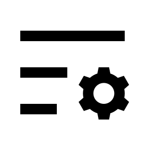 List Settings Line icon