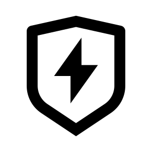 Shield Flash Line icon