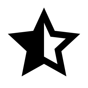 Star Half Line icon