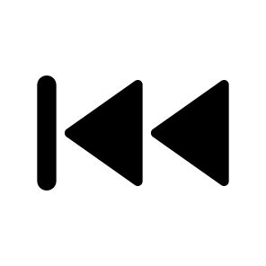 Rewind Start Mini Fill icon