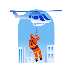 Air Rescue, Helicopter, Rescue, Emergency, Fireman icon