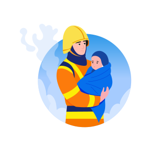 Carrying Child, Wrapped, Blanket, Saving, Protecting, icon