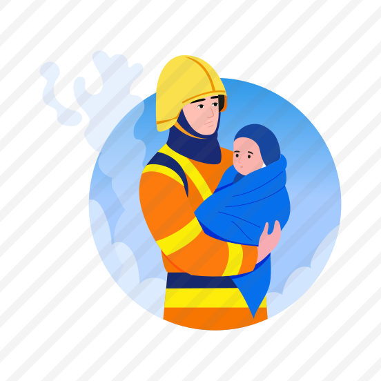 Carrying Child, Wrapped, Blanket, Saving, Protecting, preview