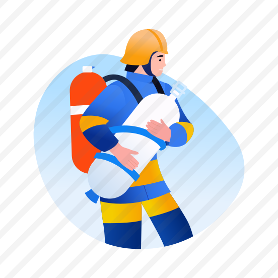 Carrying Oxygen, Safety, Rescue, Emergency, Firefighter preview