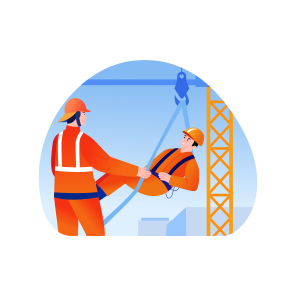 Crane Rescue, Vehicle, Harness, Helping, Firefighters icon