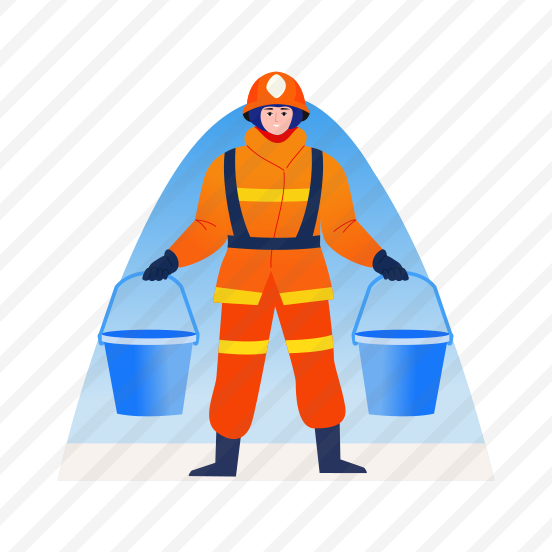 Fire Buckets, Water, Carrying, Emergency, Fireman, preview
