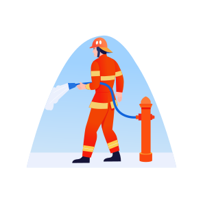 Fire Hydrant, Hose, Spraying, Water, Extinguish icon