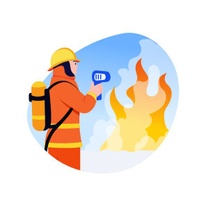 Fire Rescue, Thermal, Scanning, Fireman, Burning, icon