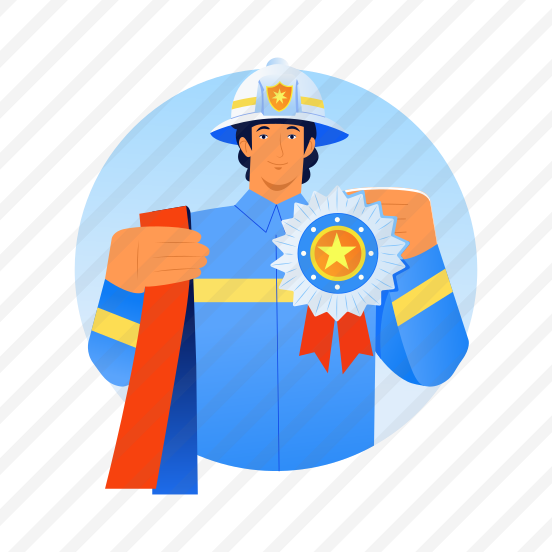 Firefighter Badge, Award, Honor, Medal, Uniform preview