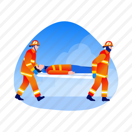 Firefighter Team, Stretcher, Emergency, Injured, Patient, preview