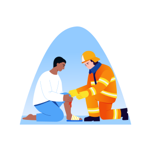 First Aid, Bandage, Injured, Medical, Fireman icon