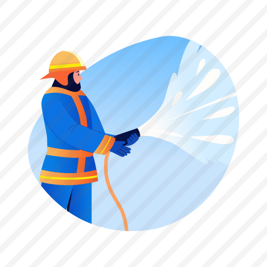 Hose Spraying, Extinguish, Water, Dousing, Fireman, preview