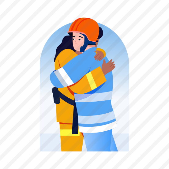 Hug, Embrace, Tenderness, Support, Fireman preview