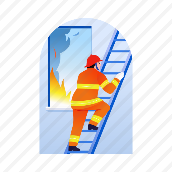 Ladder Escape, Climbing, Window, Burning, Fireman, preview