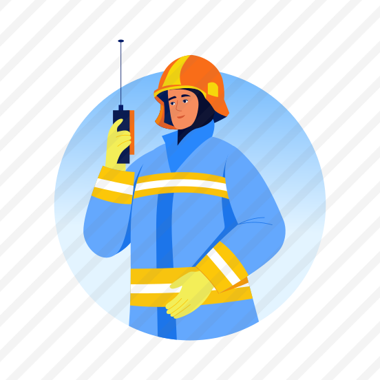 Radio Communication, Talking, Speaking, Handheld, Fireman, preview