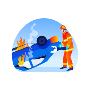 Vehicle Rescue, Car, Extinguish, Emergency, Burning, icon