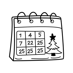 Advent Calendar, Schedule, Planner, Event, Christmas icon