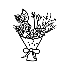 Bouquet, Flowers, Floral, Present, Surprise, icon