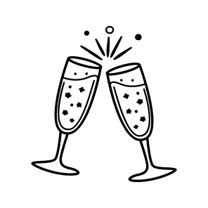 Cheers, Toast, Celebration, Drinks, Glasses, icon