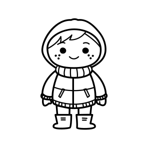 Chibi Fashion, Apparel, Clothing, Winter Kid, Jacket icon