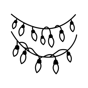 Christmas Lights, Garland, Ornament, Decoration, Celebration icon