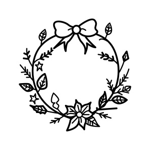 Christmas Wreath, Decor, Ornament, Xmas, Celebration icon