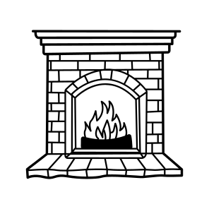 Cozy Fireplace, Mantel, Firepit, Firepace, Burning icon