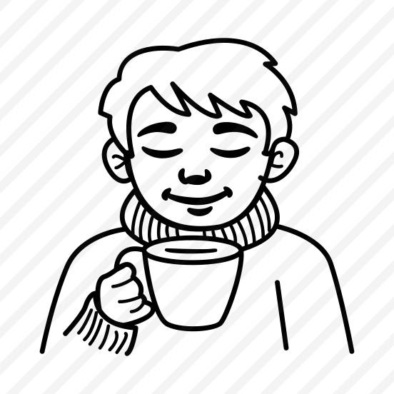 Drinking Coffee, Drink, Tea, Sipping, Cozy Character, preview