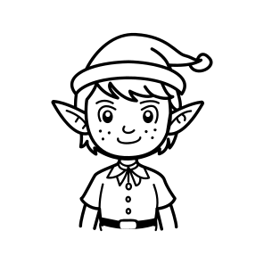 Elf Character, Gnome, Dwarf, Happy, Xmas, icon