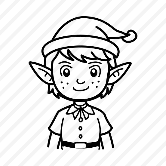 Elf Character, Gnome, Dwarf, Happy, Xmas, preview