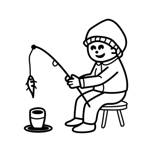 Ice Fishing, Ankling, Rod, Activity, Catching Fish icon