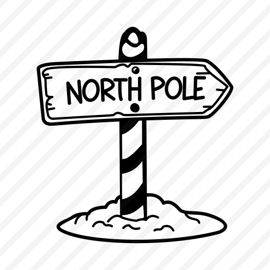 North Pole, Sign, Board, Direction, Signage preview