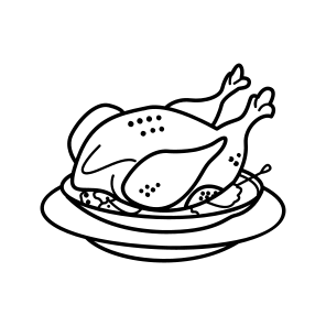 Roasted Turkey, Food, Meat, Baked, Meal, icon