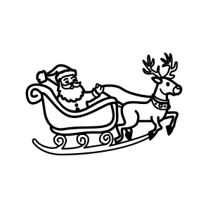 Santa Sleigh, Vehicle, Ride, Sledge, Xmas icon