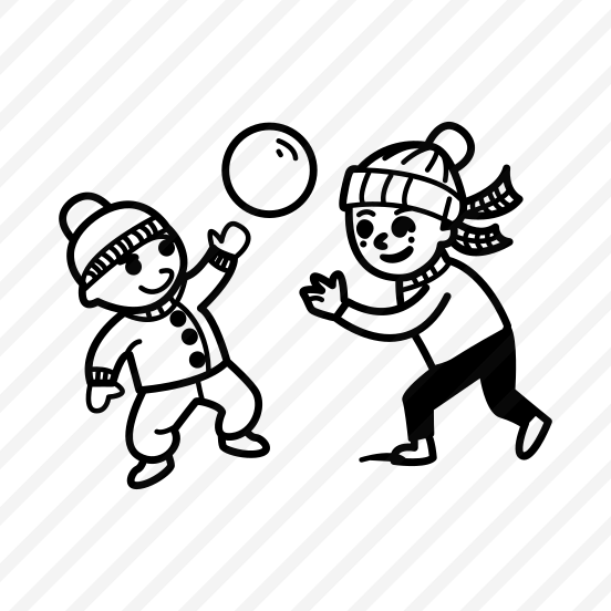 Snowball Fight, Playing, Happy, Activity, Children preview