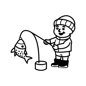 Winter Fishing, Angling, Bait, Lure, Activity icon