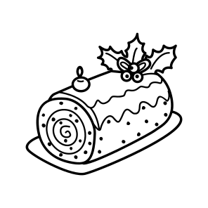 Yule Log, Cake, Dessert, Confectionery, Sweet, icon