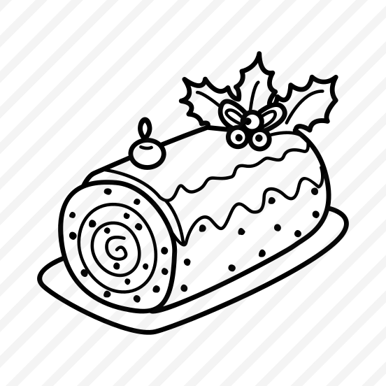 Yule Log, Cake, Dessert, Confectionery, Sweet, preview