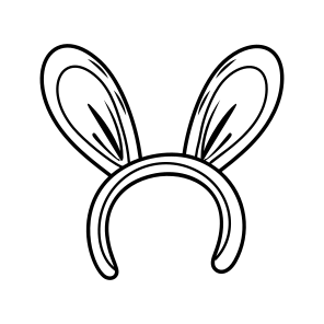 Bunny Headband, Hairband, Headwear, Accessory, Prop icon