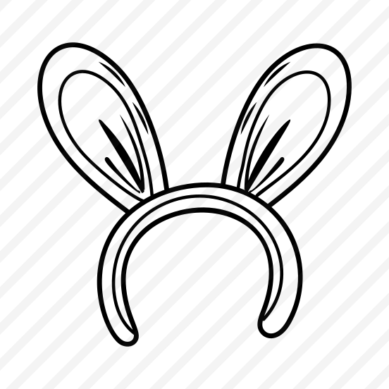 Bunny Headband, Hairband, Headwear, Accessory, Prop preview