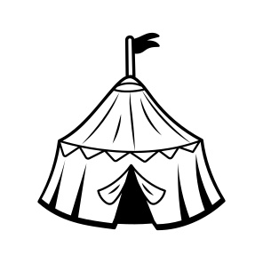 Circus Tent, Pavilion, Canopy, Carnival, Funfair, icon