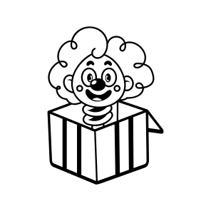 Clown Prank, Jester, Surprise, Buffoon, Trick icon