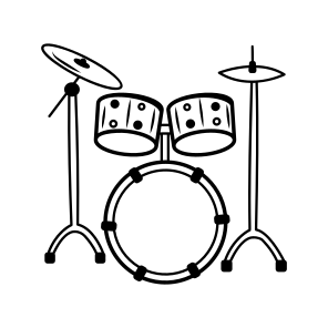 Drum Set, Percussion, Music, Instrument, Band, icon